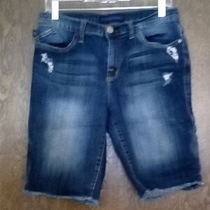 Rock & Republic Dark Blue Distressed Denim Shorts